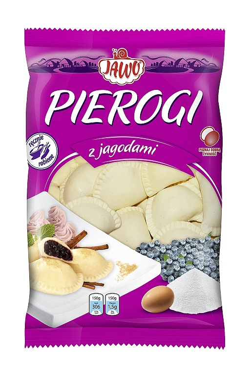 Ręcznej produkcji pierogi z polskimi jagodami