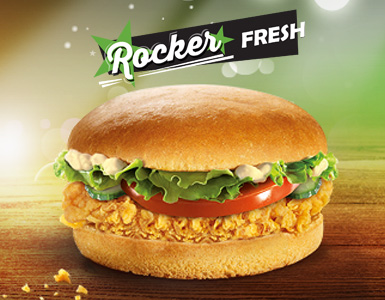 Rockera w dwóch wersjach – klasycznej i „fresh” z dodatkiem świeżych warzyw