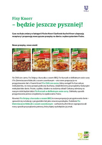 Fixy Knorr – będzie jeszcze pyszniej