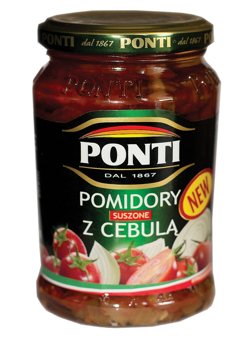 Oryginalne włoskie POMIDORY SUSZONE Z CEBULĄ w oleju