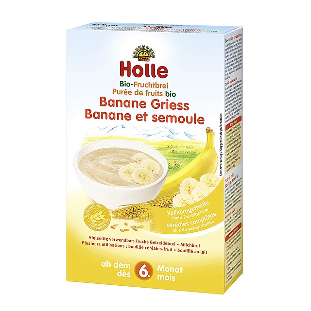 Ekologiczna Kaszka pszenno-bananowa – bez mleka, bez cukru
