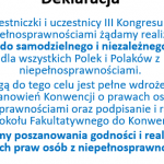 Jednym głosem o potrzebie zmian – III Kongres Osób z Niepełnosprawnościami
