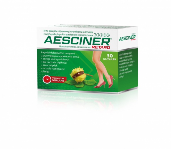 Aesciner® Retard – gdy masz problem z obrzękami Zdrowie, LIFESTYLE - Escyna ma udowodnione działanie zmniejszające przepuszczalność naczyń i zwiększające ich elastyczność. Dzięki temu wykazuje działanie przeciwzapalne, przeciwobrzękowe i poprawiające tonus żylny.